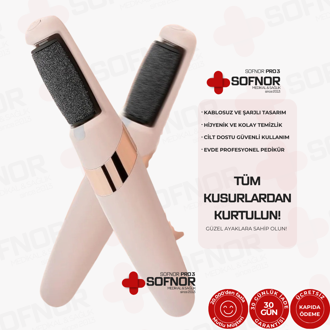 SOFNOR PRO 3 | AYAK PEDİKÜR CİHAZI – Pürüzsüz Ayaklar İçin