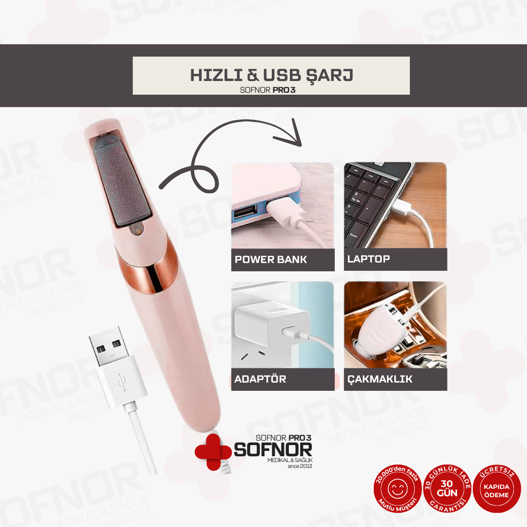 SOFNOR PRO 3 | AYAK PEDİKÜR CİHAZI – Pürüzsüz Ayaklar İçin